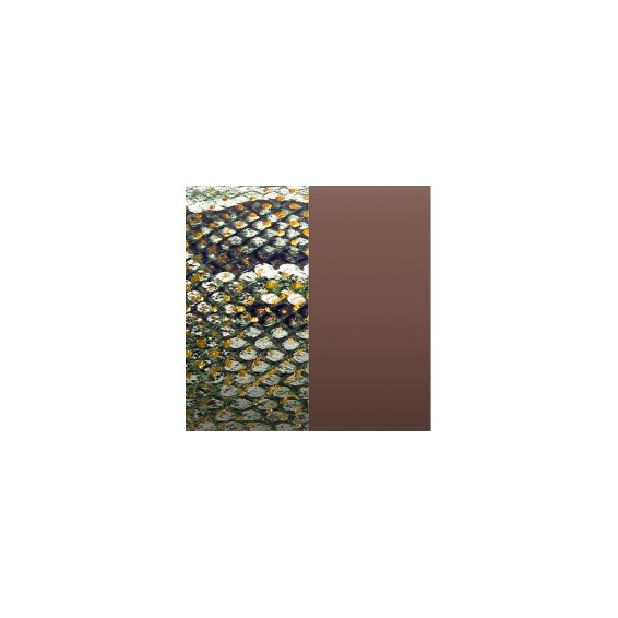 Cuir pour Manchette Motif Reptile Graphique/Chocolat 8 mm