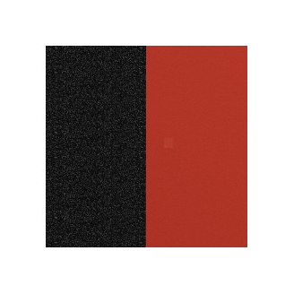 Simili Réversible pour bague 8 mm Paillettes Noires/Rouge