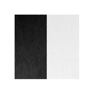 Cuir pour Manchette Noir / Blanc 25 mm