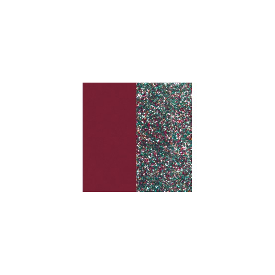 Cuirs pour Boucles d'Oreilles Framboise Soft / Paillettes multicolores 43 mm